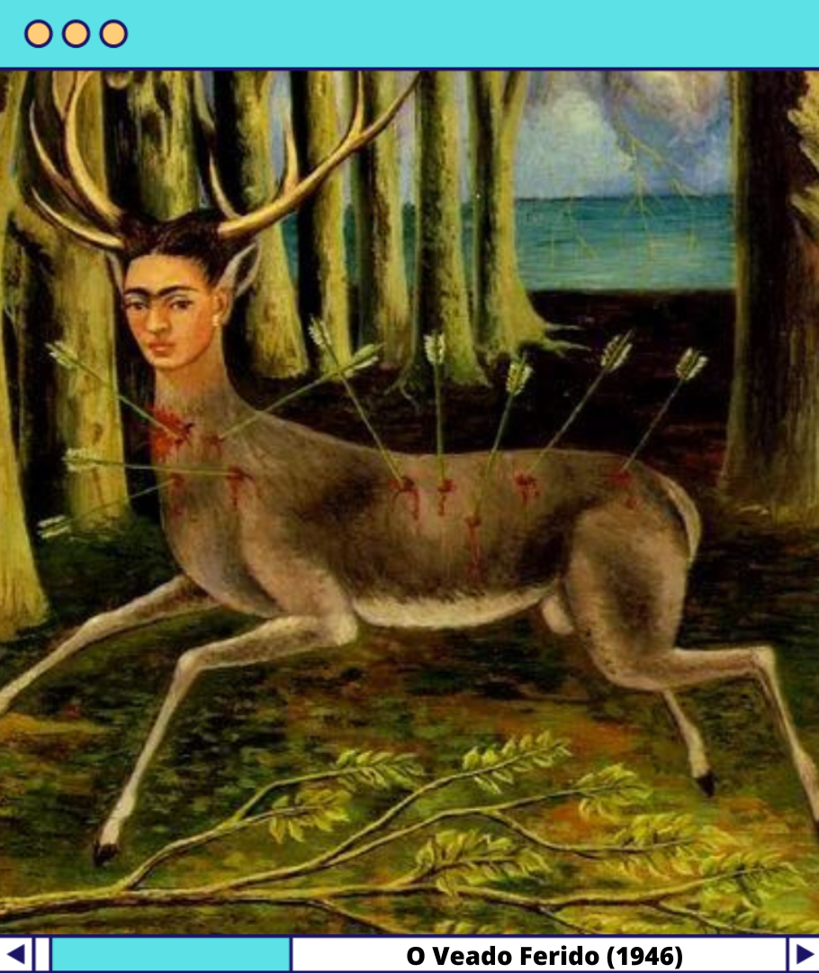 Quadro O Veado Ferido de Frida Kahlo.
